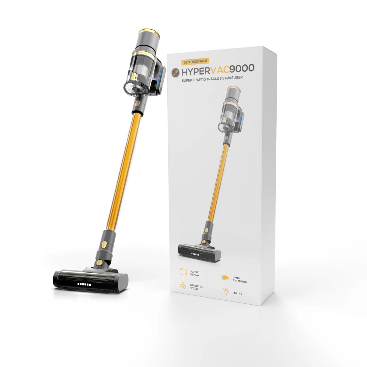 HyperVac9000 - Kraftig trådløs støvsuger med HEPA filter - iHero - Ledningsfri støvsuger test - Datalife.dk